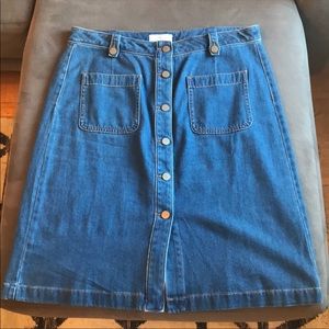 Loft denim skirt